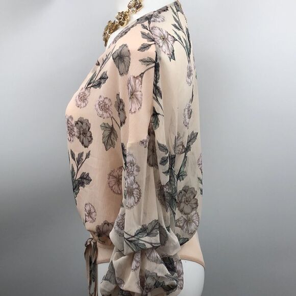 ASTR floral gathered sleeves bodysuit - Picture 5 of 6